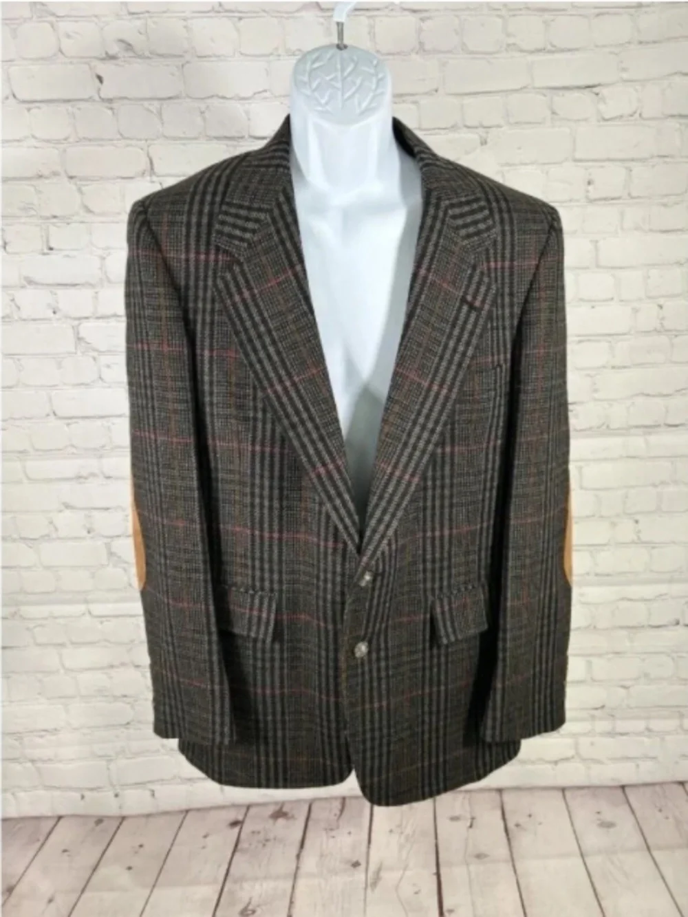 VTG Evan Picone 100% Wool Plaid Blazer Jacket Men’s 40R Woolmark USA